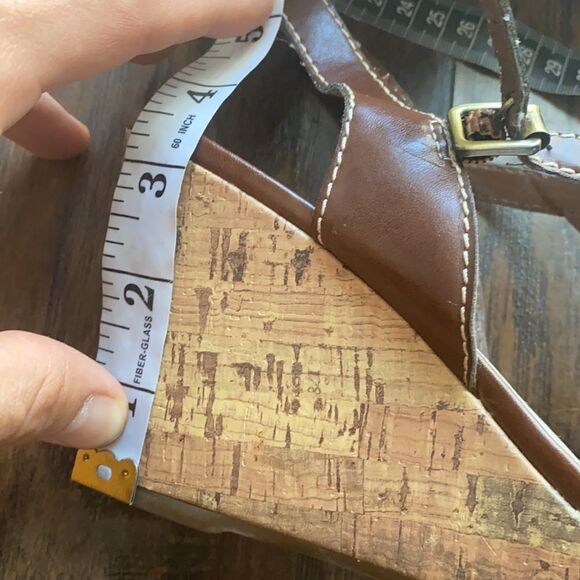 Etienne Aigner villa cork wedges in GUC size 7.5 - Picture 7 of 8